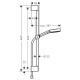 Hansgrohe PULSIFY SELECT душовий набір (ручний душ -3р, душ стійка 65см), білий матовий, (24160700)