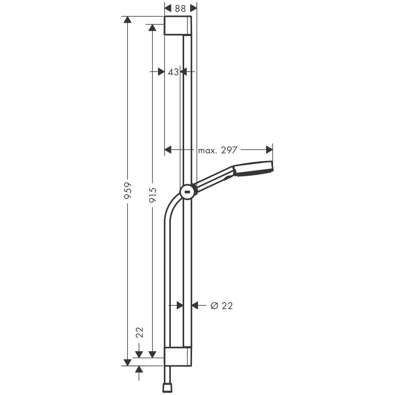 Hansgrohe Душовий набір PULSIFY SELECT 0,9 м