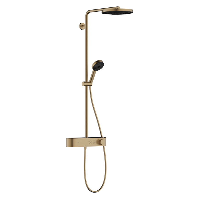 Hansgrohe PULSIFY S Showerpipe душевая система 260 с термостатом, EcoSmart, цвет шлифованная бронза, (24221140)