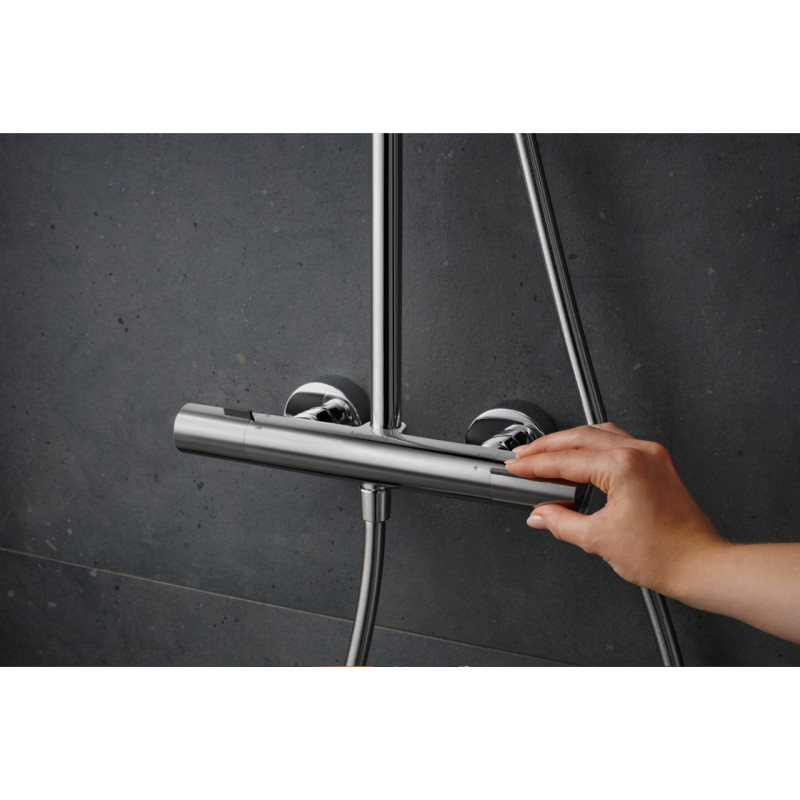 Hansgrohe PULSIFY S PURO Showerpipe душова система 260 з термостатом, колір хром, (24237000)