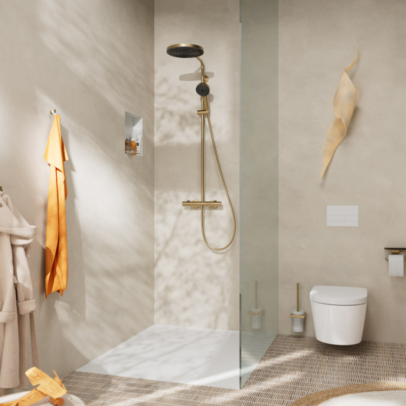 Hansgrohe PULSIFY S PURO Showerpipe душова система 260 з термостатом, колір шліфованна бронза, (24237140)