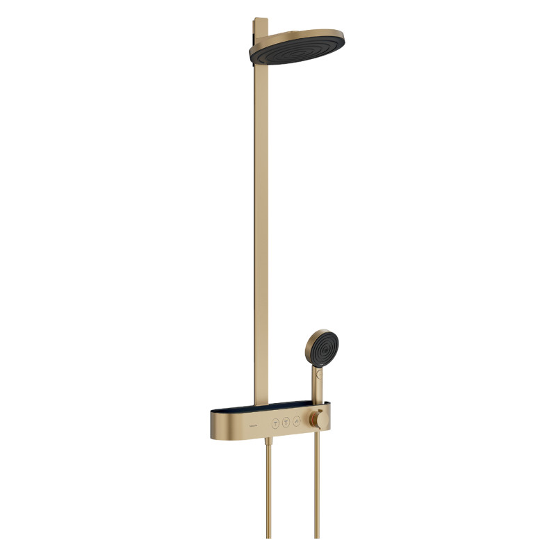 Hansgrohe PULSIFY душова система Showerpipe 260 2jet EcoSmart, з термостатом, шліфованна бронза, (24241140)