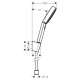 Hansgrohe PULSIFY душовий гарнітур, 3j, 1600мм, колір білий матовий, (24303700)