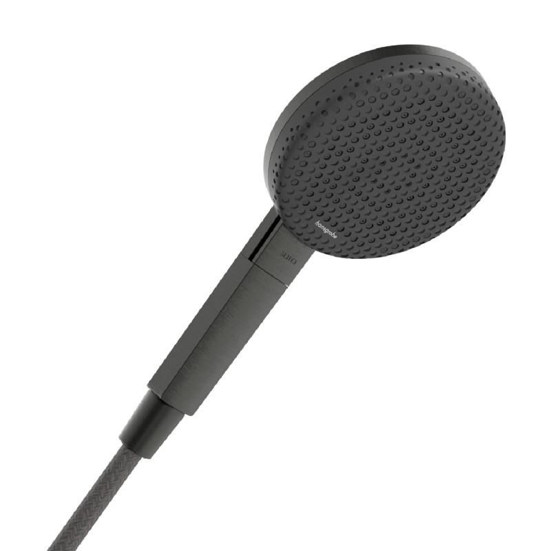 Hansgrohe RAINDANCE ALIVE SELECT S ручний душ (3 типа струи RainAir, PowderRain, Massage), шліфованний чорний хром, (24500340)