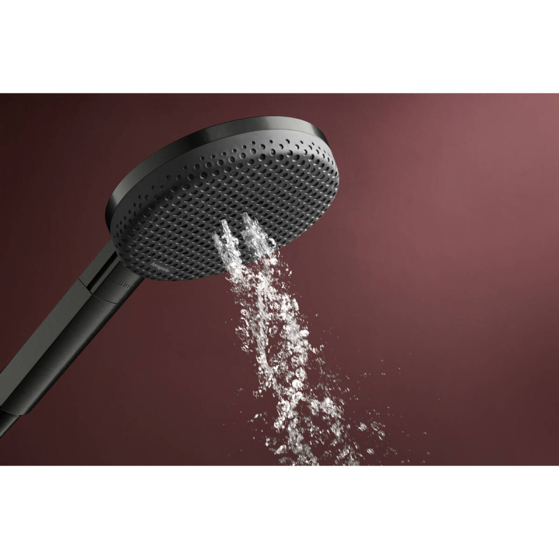 Hansgrohe RAINDANCE ALIVE SELECT S ручний душ (3 типа струи RainAir, PowderRain, Massage), шліфованний чорний хром, (24500340)