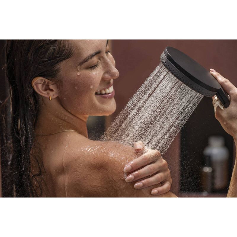 Hansgrohe RAINDANCE ALIVE SELECT S ручний душ (3 типи струменів RainAir, PowderRain, Massage), чорний матовий, (24500670)