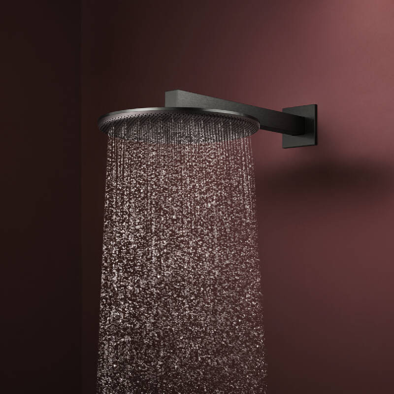 Hansgrohe RAINDANCE ALIVE S верхній душ 300мм, 2 режими, з тримачем, колір шліфованний чорний хром, (24540340)