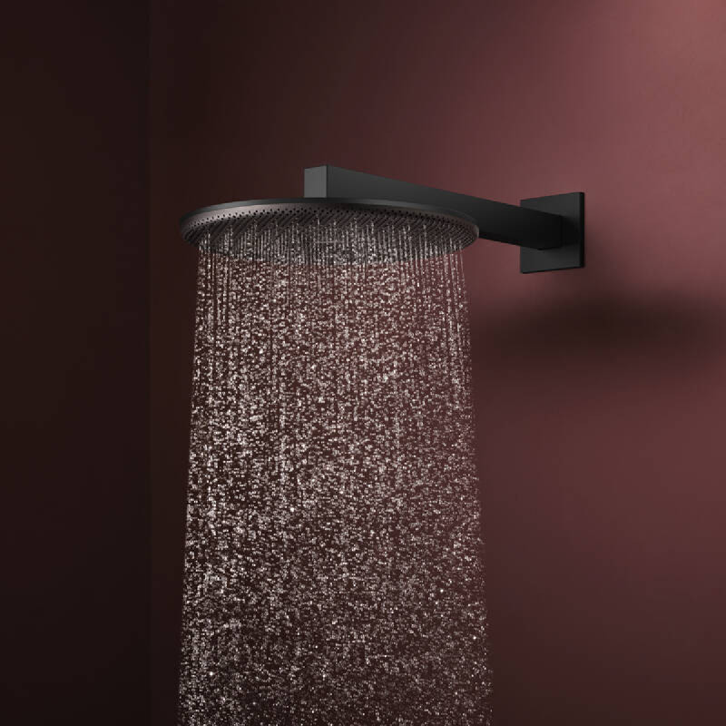 Hansgrohe RAINDANCE ALIVE S верхній душ 300мм, 2 режими, з тримачем, колір чорний матовий, (24540670)