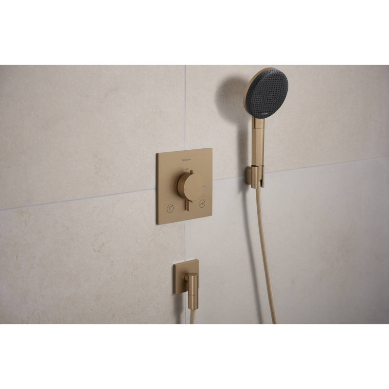 Hansgrohe RAINDANCE ALIVE SELECT S душовий набір EcoSmart (ручний душ 3режими, шланг, тримач), шліфованна бронза, (24611140)