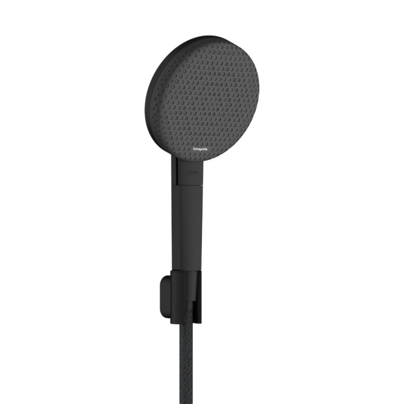Hansgrohe RAINDANCE ALIVE SELECT S душовий набір EcoSmart (ручний душ 3режими, шланг, тримач), шліфованний чорний хром, (24611340)