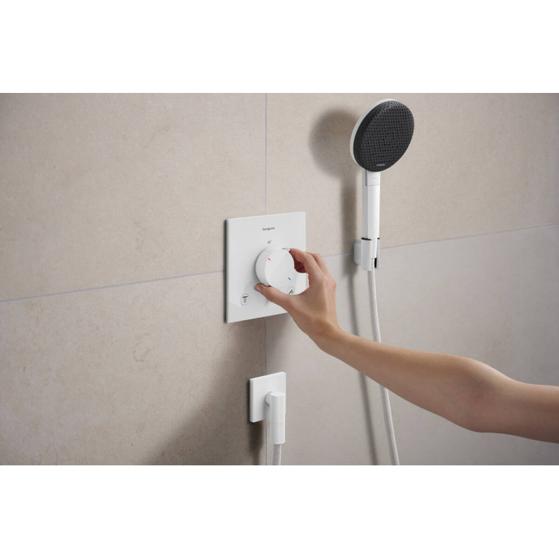Hansgrohe RAINDANCE ALIVE SELECT S душовий набір EcoSmart (ручний душ 3режими, шланг, тримач), білий матовий, (24611700)