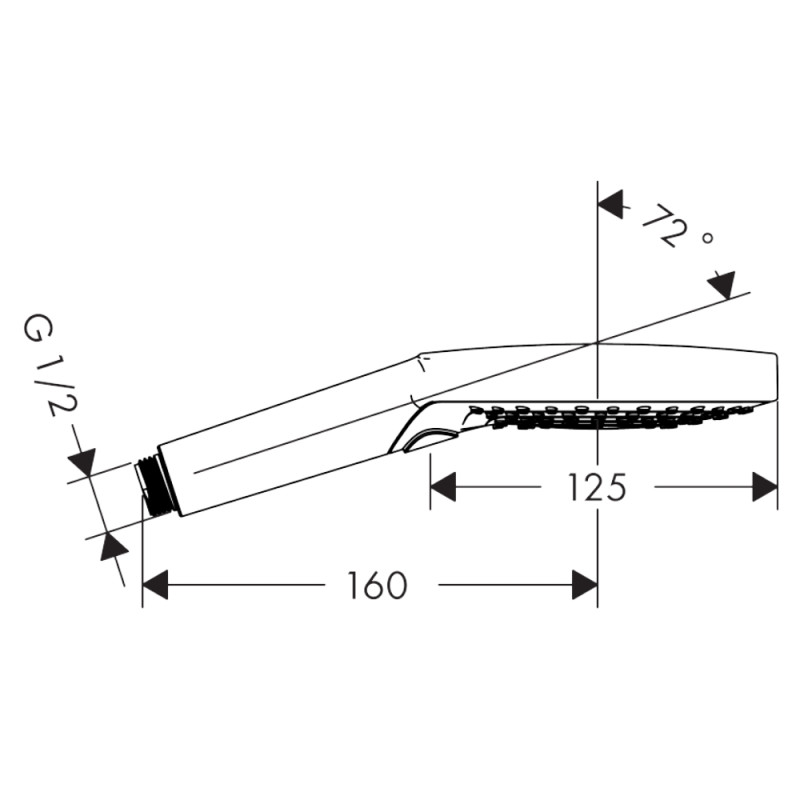 Hansgrohe Raindance Select S Ручний душ 120 3jet P, з типом розпорошення: PowderRain, Rain, WhirlAir, (26014000)