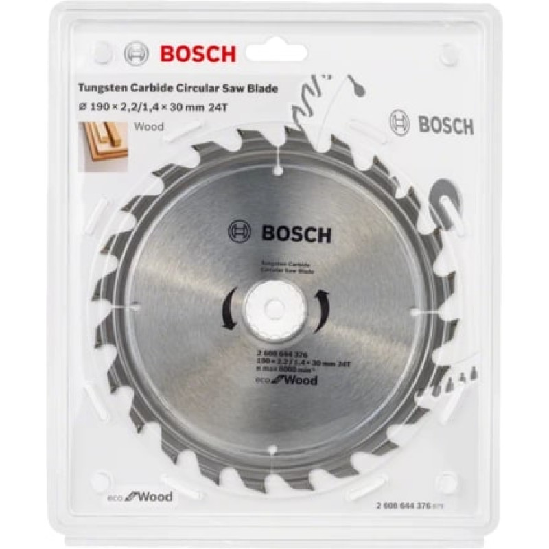 BOSCH Диск пиляльний optiline Eco, 190x30мм, 24T (2608644376)