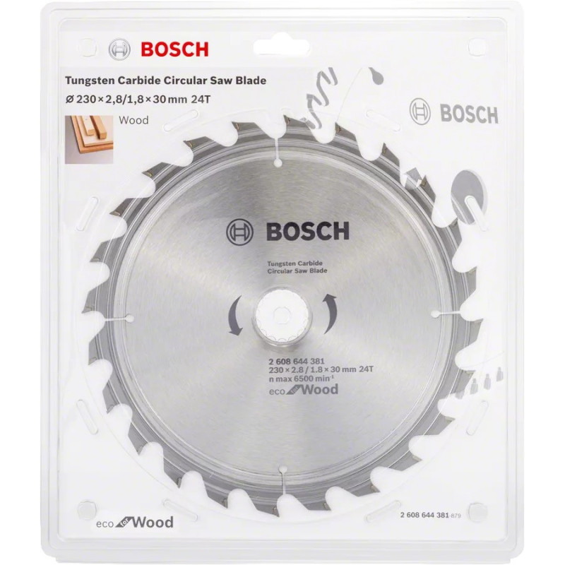 BOSCH Диск пиляльний Eco for Wood 230x30-24T (2608644381)