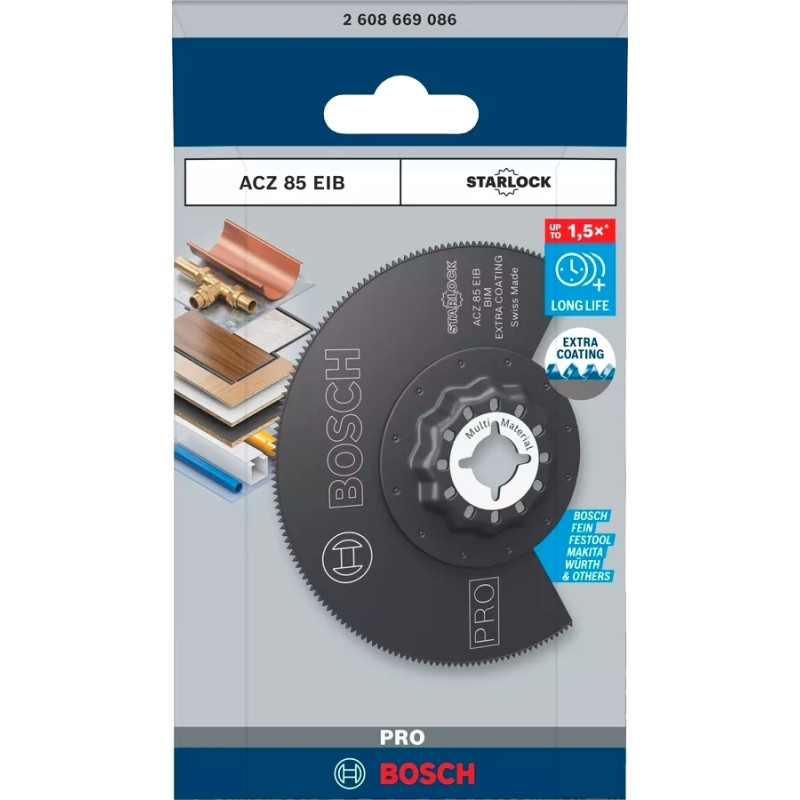 BOSCH Диск пиляльний сегментований PRO StarlockBIM Wood Met ACZ85EB (2608669086)