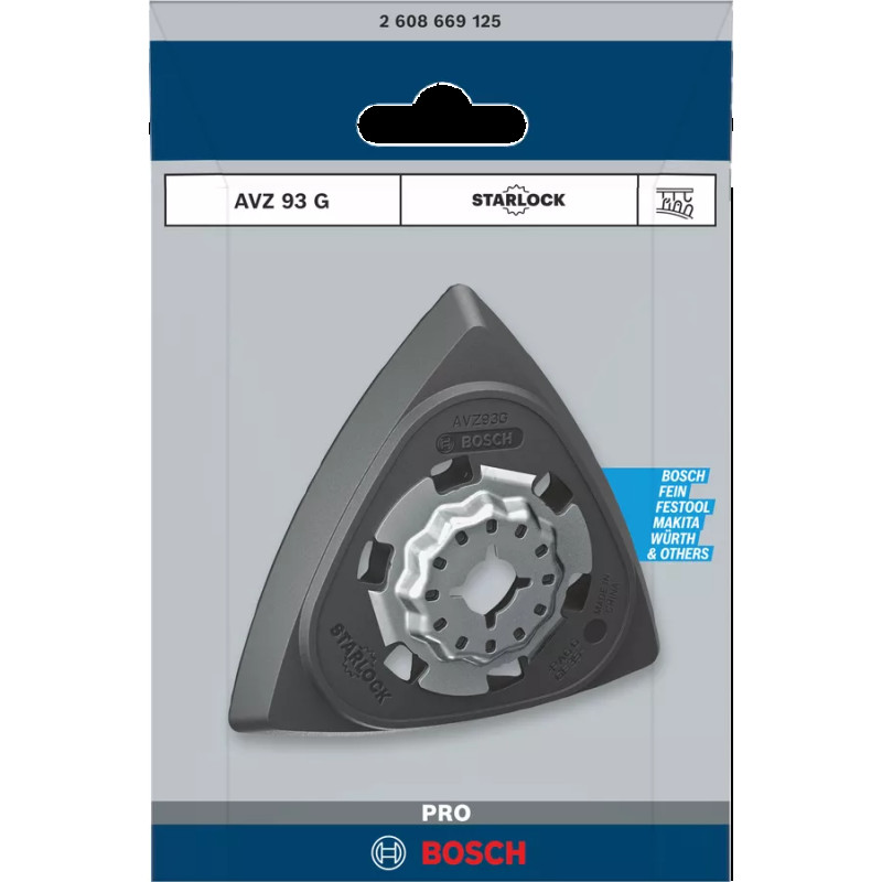 BOSCH Платформа шліфувальна PRO AVZ 93 G 93мм для багатофункціональних інструментів (2608669125)
