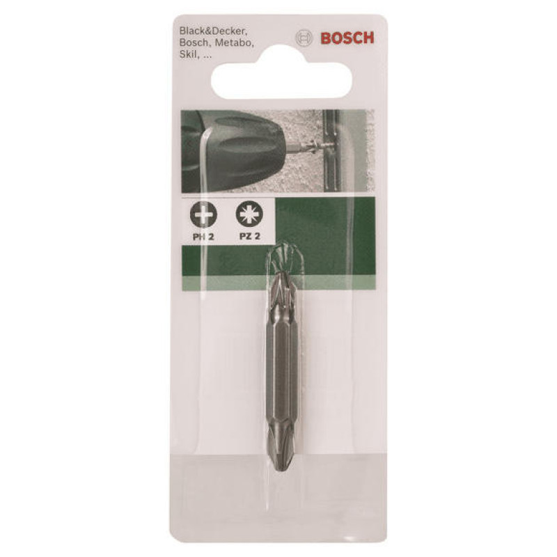BOSCH Подвійна біта PH2/PZ2, 45мм (2609255955)