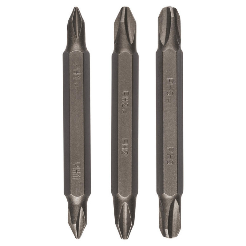 BOSCH Біти двосторонні PH/PH 1/2/3, 60мм, 3шт (2609255961)