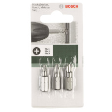 BOSCH Біти набір: PH1, PH2, PH3, 25мм (2609255964)