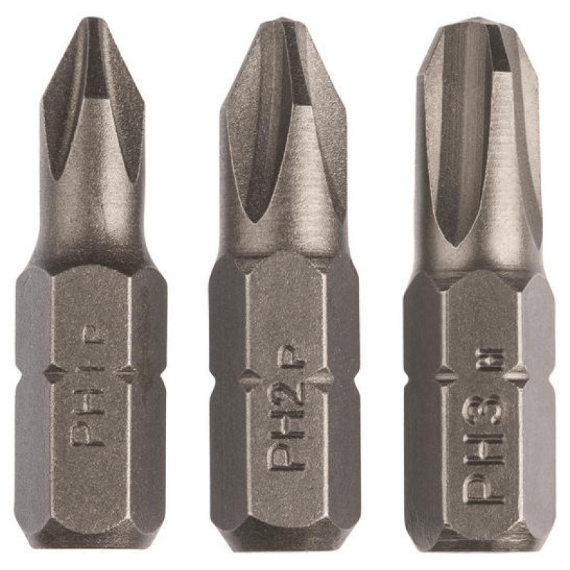BOSCH Біти набір: PH1, PH2, PH3, 25мм (2609255964)