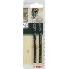 BOSCH Полотно пиляльне для електролобзика HSC по дереву, T 144 D, 4-5.2х100мм, 2шт (2609256718)