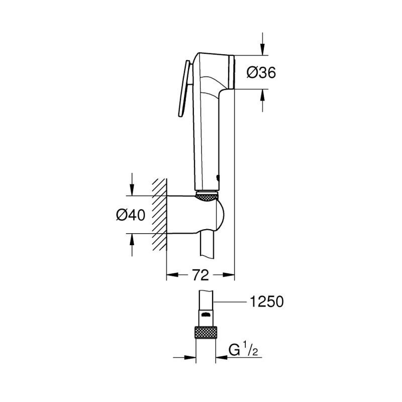 Grohe Vitalio Trigger Spray 30 Душовий набір, 1 режим струменю (26175001)