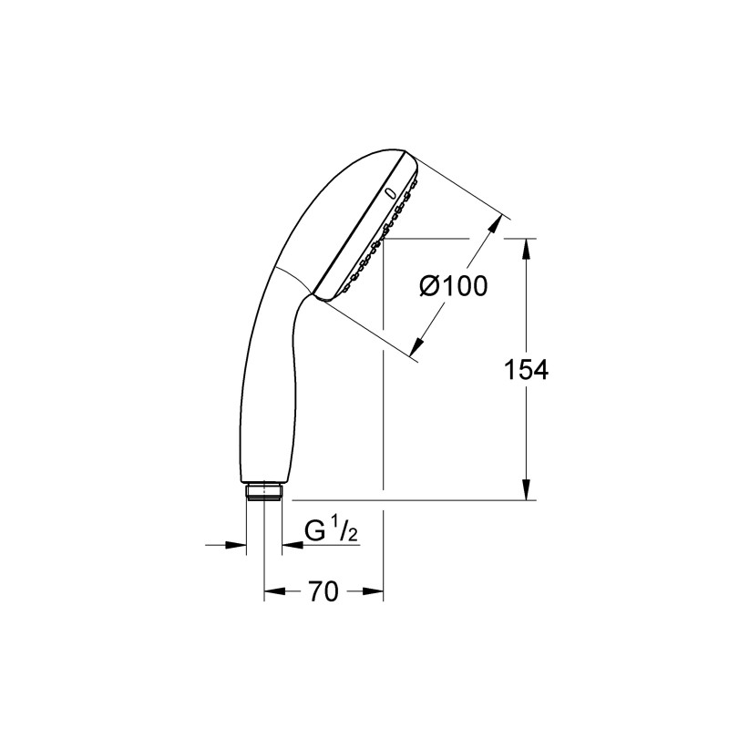 Grohe QuickFix Vitalio Go 100 Ручний душ, 1 режим струменю (26189000)