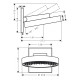 Hansgrohe Rainfinity Верхнiй душ 250 3jet з настiнним тримачем, хром, (26232000)