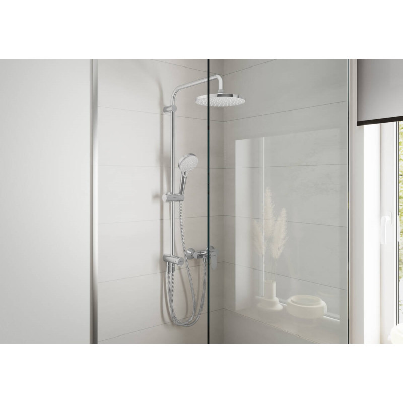 Hansgrohe Душова система Vernis Blend Showerpipe Reno 220 з термостатом хром (26272000)