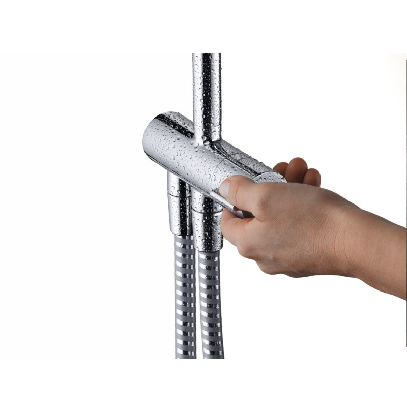 Hansgrohe Душова система Vernis Blend Showerpipe Reno 220 з термостатом хром (26272000)
