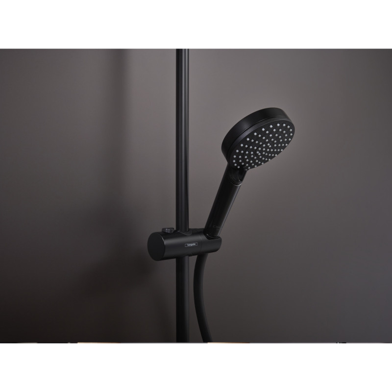 Hansgrohe Душова система Vernis Blend Showerpipe 200 1jet з термостатом, чорний матовий