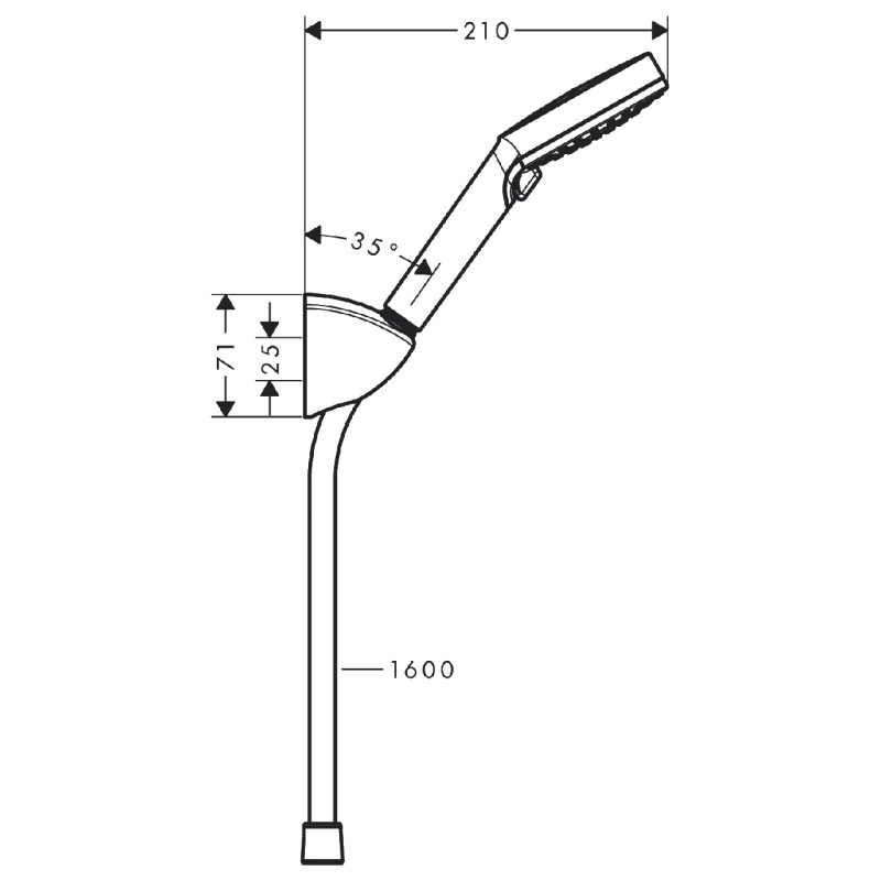Hansgrohe VERNIS BLEND душевой набор Vario EcoSmart, с душевым шлангом 160см, хром, (26278000)