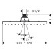 Hansgrohe VERNIS SHAPE верхній душ 230мм,чорний матовий, (26281670)