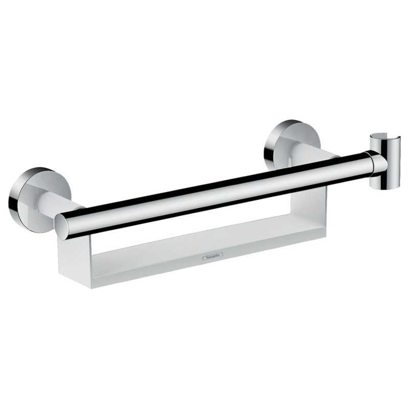 Hansgrohe Comfort Поручень з поличкою та тримачем для душу, бiлий/хром, (26328400)