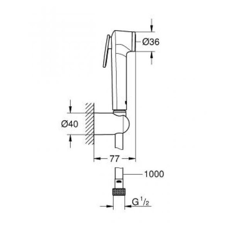 Grohe 26352000 Trigger Spray Душовий набір гігієнічний igger Spray Душовий набір гігієнічний (26352000)
