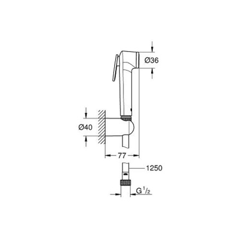 Grohe 26356IL0 Trigger Spray Душовий набір гігієнічний igger Spray Душовий набір гігієнічний (26356IL0)