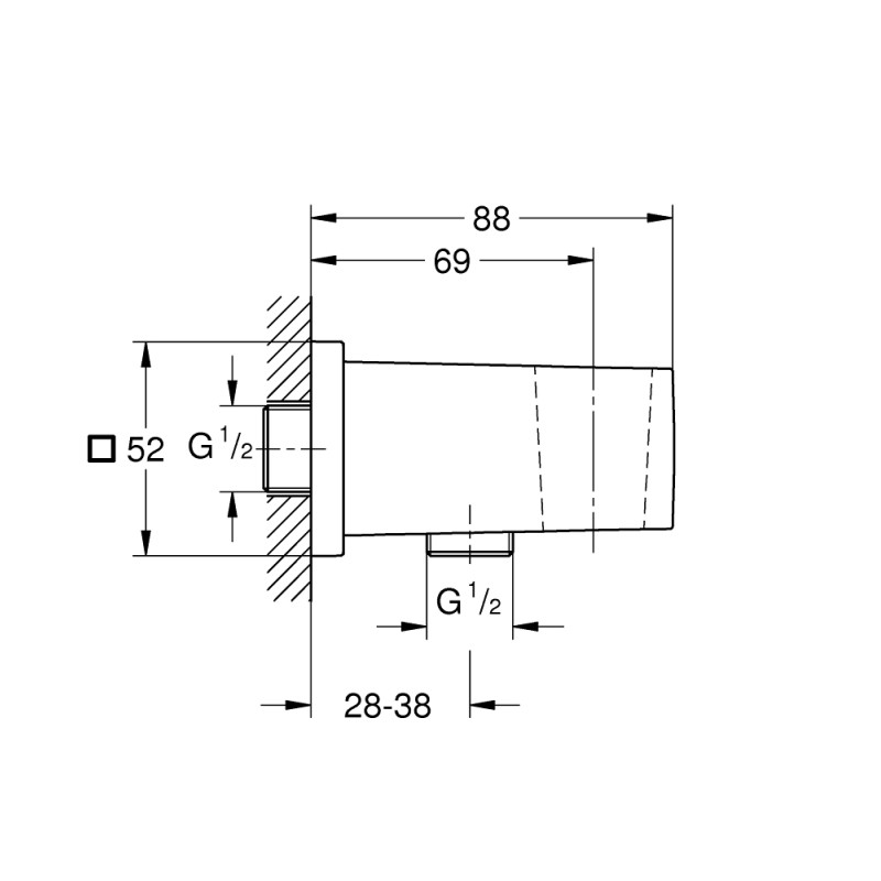 Grohe Euphoria Cube Підключення душового шлангу (26370000)