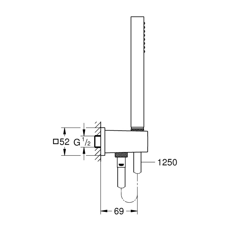 Grohe 26405000 Euphoria Cube Stick Душовий набір phoria Cube Stick Душовий набір (26405000)