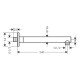 Hansgrohe VERNIS SHAPE тримачверхнього душу 24см,чорний матовий, (26405670)