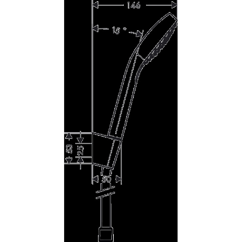 Hansgrohe Croma Select E Vario Porter Ручний душ, з утримувачем і шлангом1,6м, колiр білий, (26413400)
