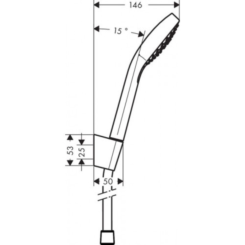 Hansgrohe Croma Select S Vario Porter Ручний душ, білий хром, (26421400)