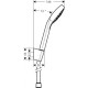 Hansgrohe Croma Select S Vario Porter Ручний душ, білий хром, (26421400)