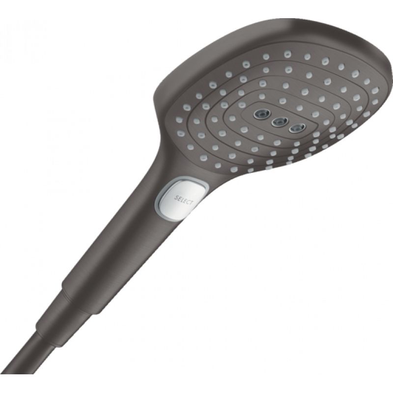 Hansgrohe RAINDANCE SELECT E ручний душ 120 Air, 3jet 1/2, шлiфований чорний хром, (26520340)