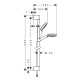 Hansgrohe CROMETTA 1jet душовий набір 1,60 м, Green, колір хром, (26554400)