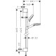 Hansgrohe Crometta Душовий набiр Vario Green, 0,65 м, 6 лхв, бiлий/хром, (26555400)