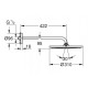 Grohe Верхній душ з душовим кронштейном Rainshower 310 Mono 422 мм (26557000)