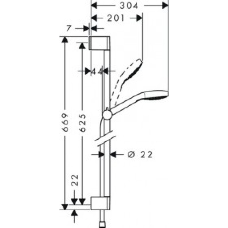Hansgrohe Croma Select S Multi Душовий набір, 0,65 м, (26561400)