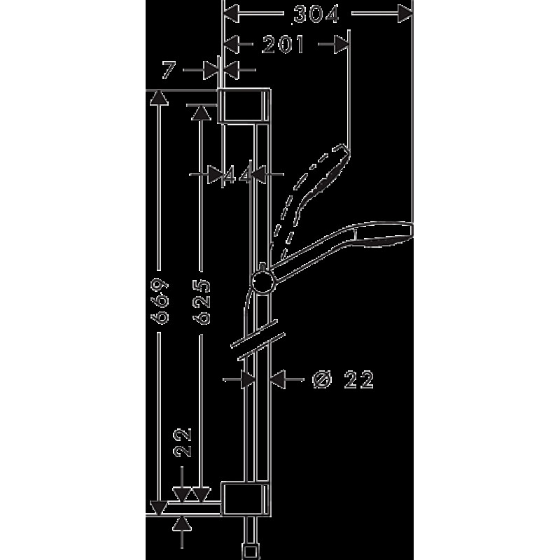 Hansgrohe Душовий гарнітур Croma Select S Vario