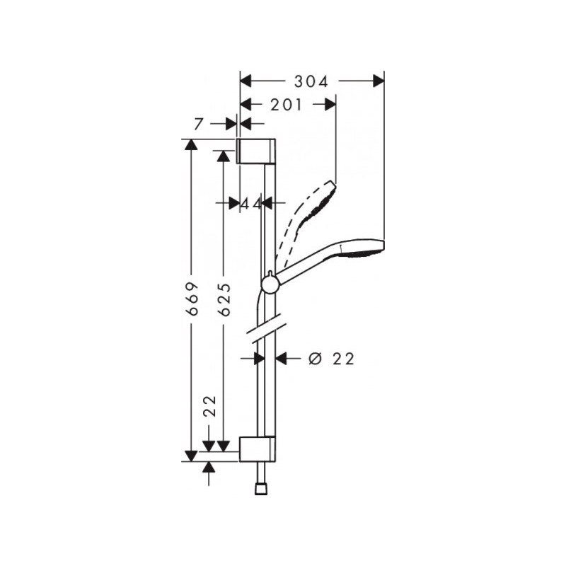 Hansgrohe Croma Select S Душовий набір 0,65 м, (26563400)