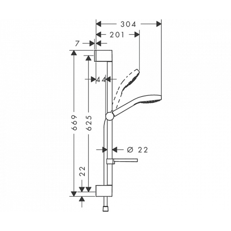 Hansgrohe Croma Select E Душовий набір, 0,90 кол. білий хром, (26594400)